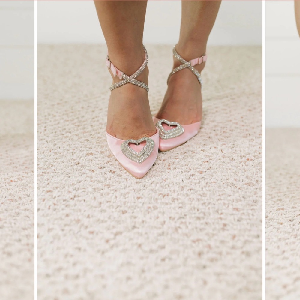 Pointy toe strappy heel